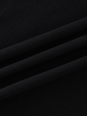 Basic T-Shirt Slip Dress-Black