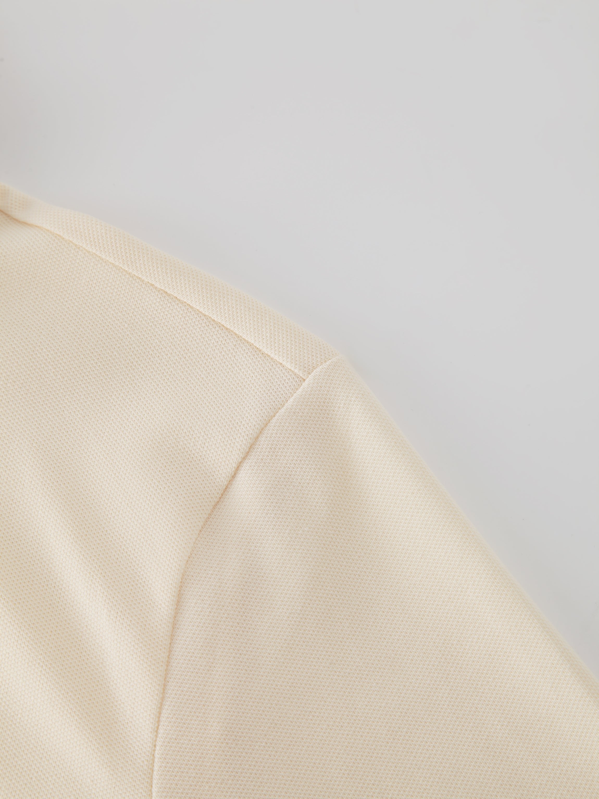 Half Zip Polo-Cream