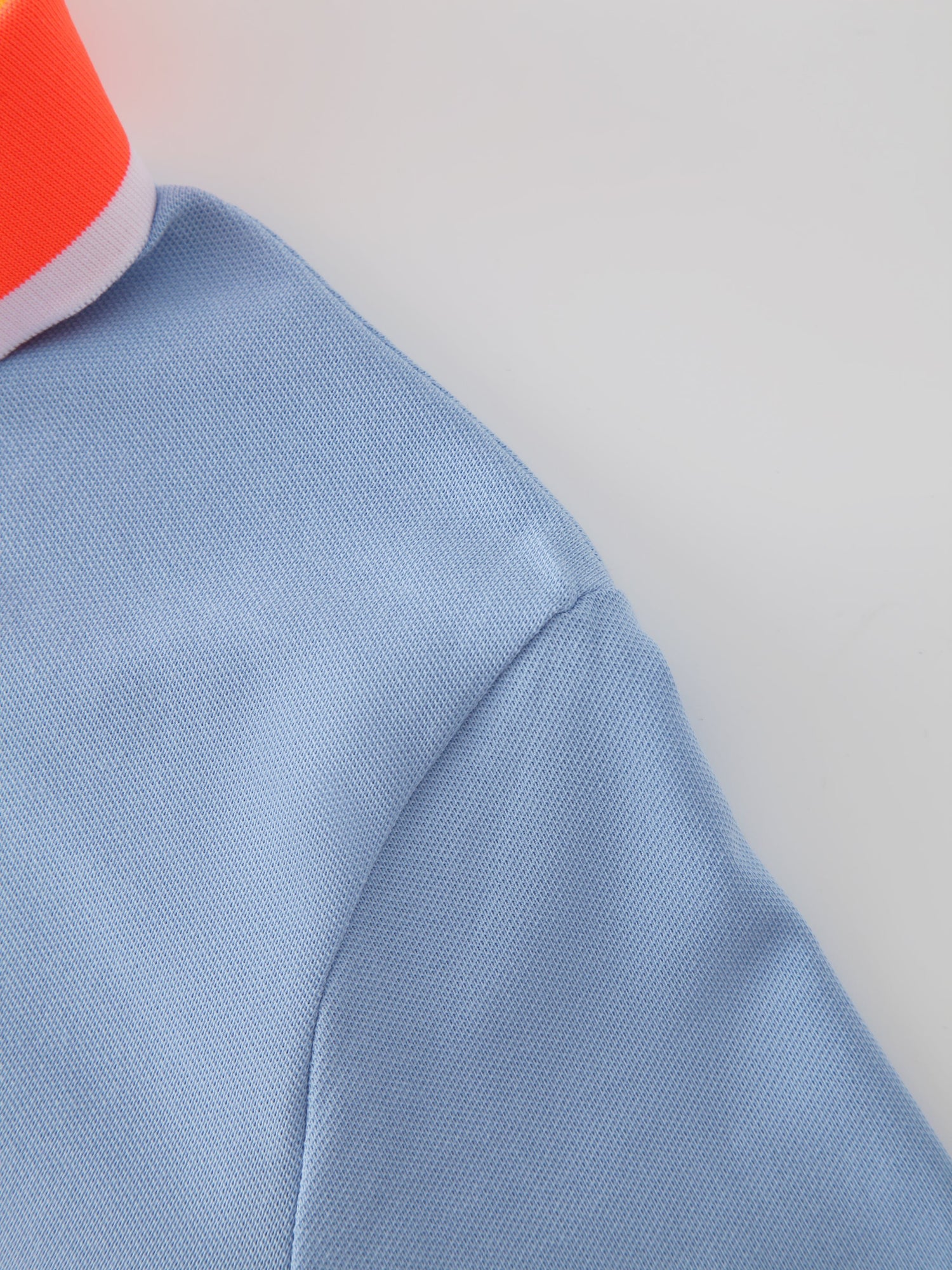 Half Zip Polo-Light Blue