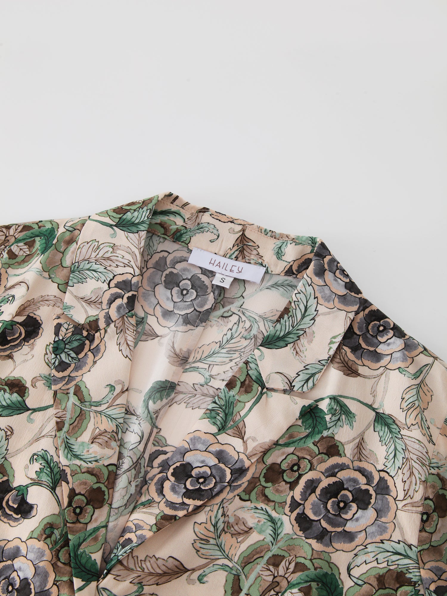 Satin Blazer-Floral