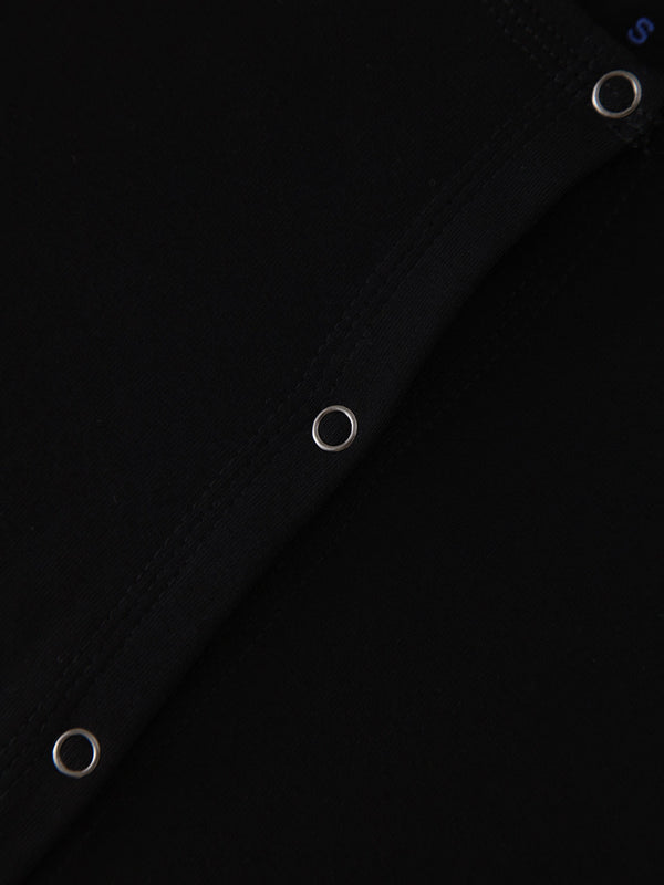 Basic T-Shirt Cropped Cardigan-Black