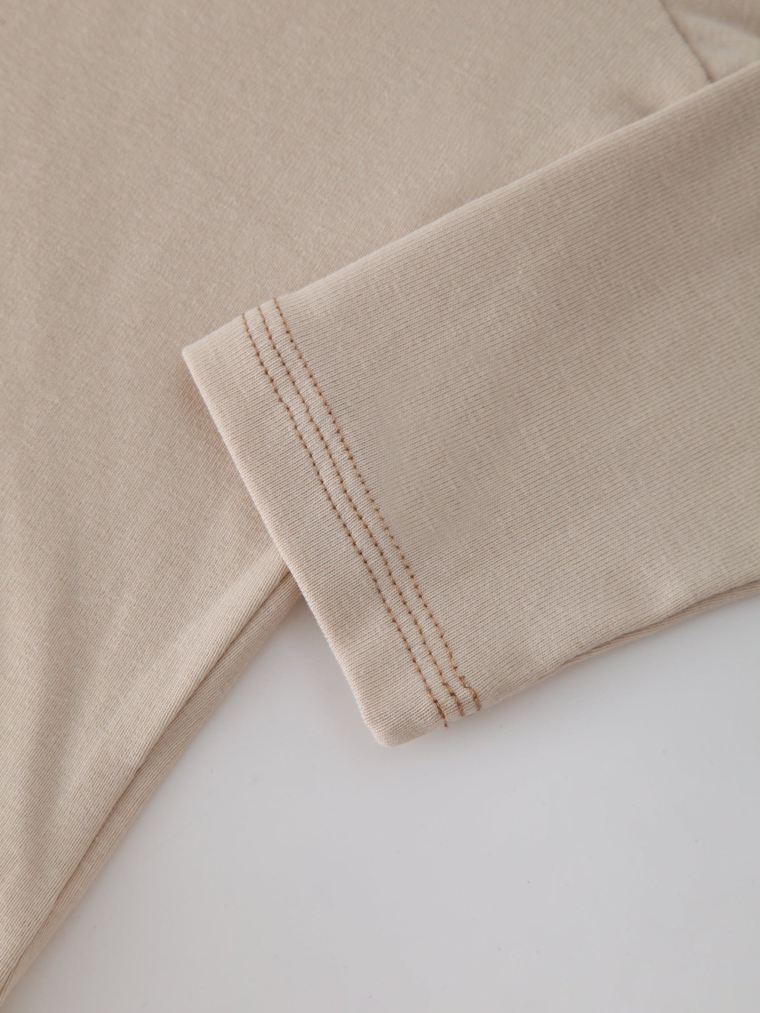 Basic T-Shirt Cropped Cardigan-Tan