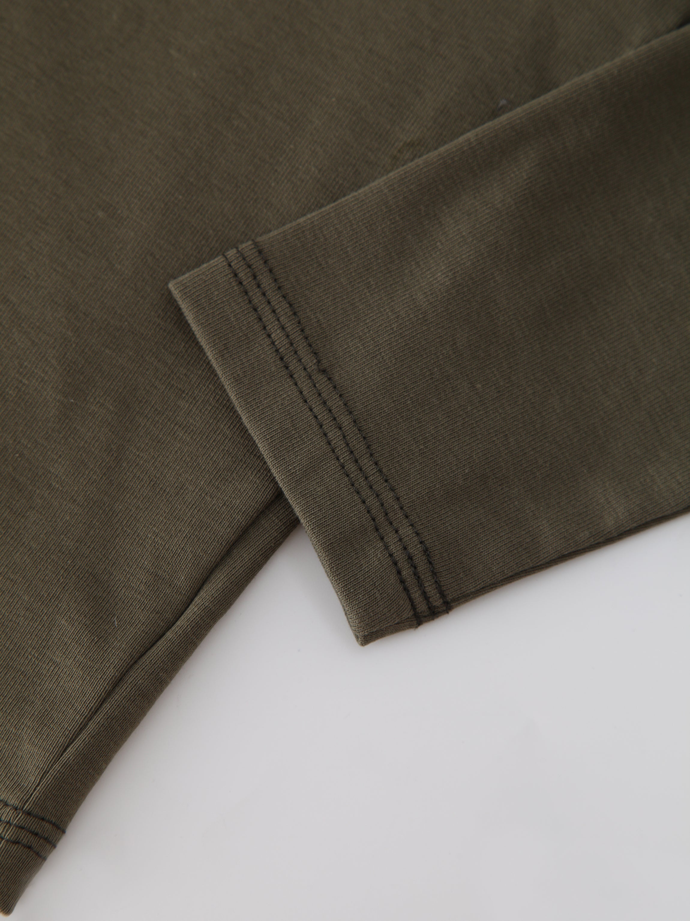 Basic T-Shirt Cropped Cardigan-Olive