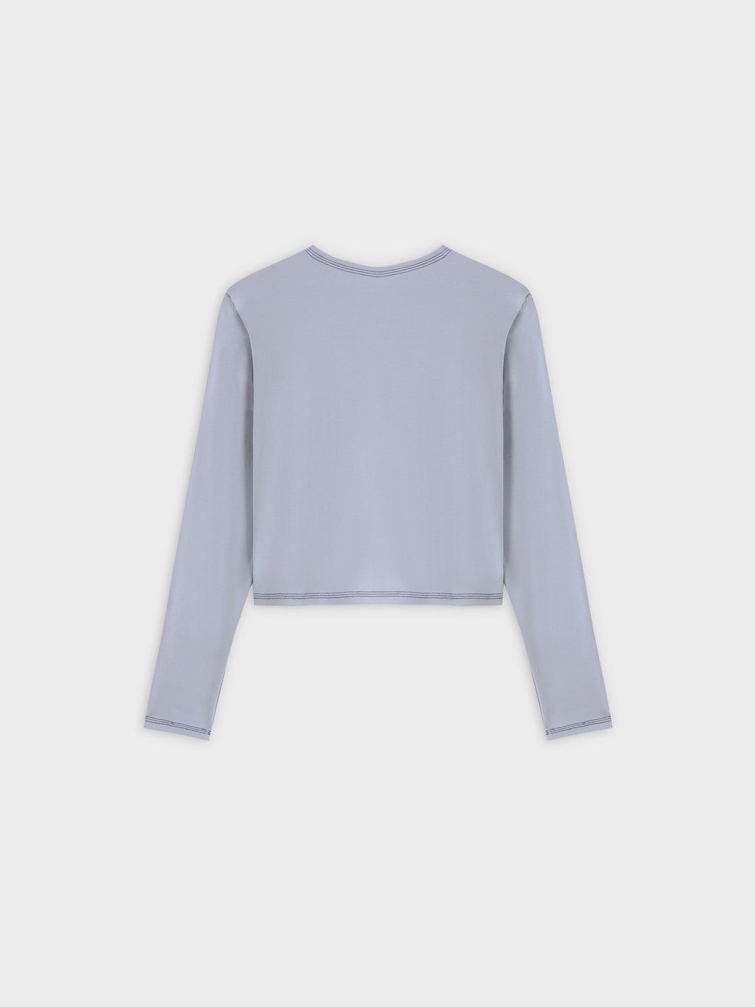 Basic T-Shirt Cropped Cardigan-Light Blue