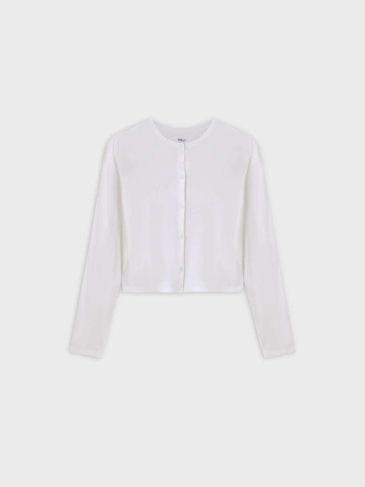 Basic T-Shirt Cropped Cardigan-White