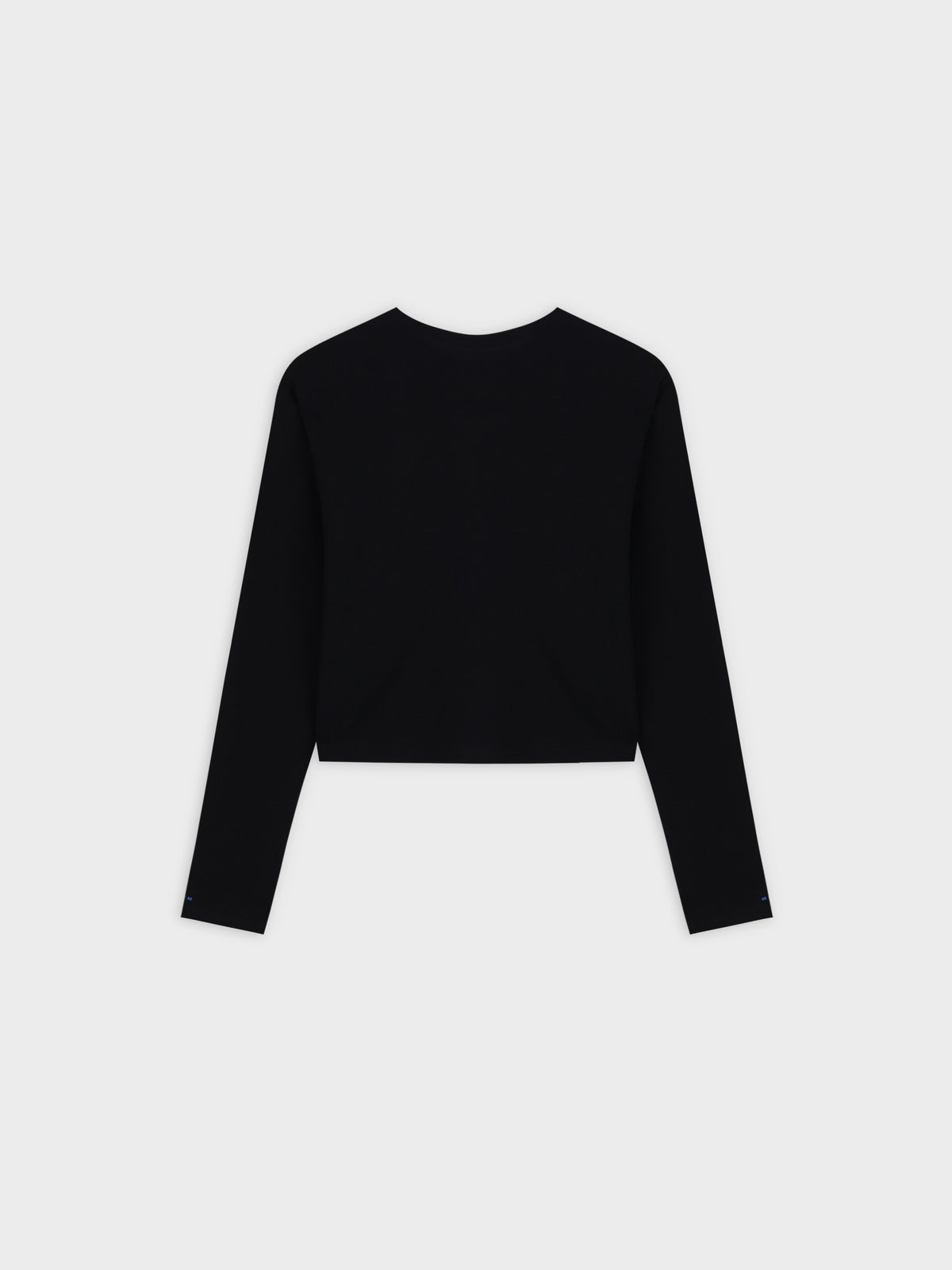 Basic T-Shirt Cropped Cardigan-Black