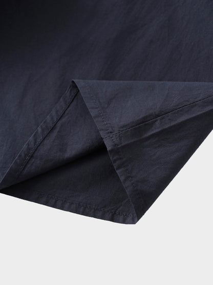 Asymmetrical Ruffle Blouse-Navy