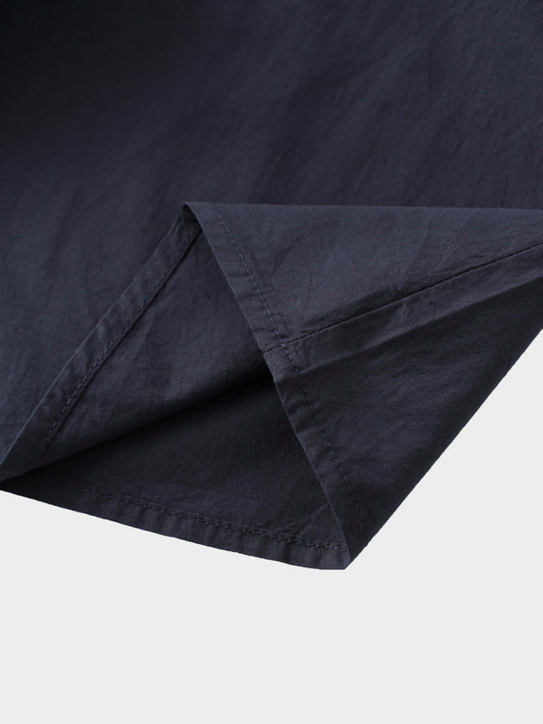 Asymmetrical Ruffle Blouse-Navy