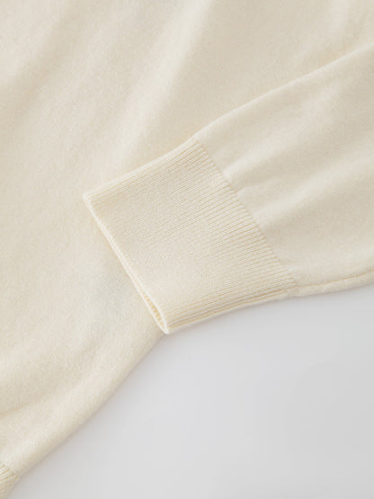 Oversized Lightweight Sweater-Ivory