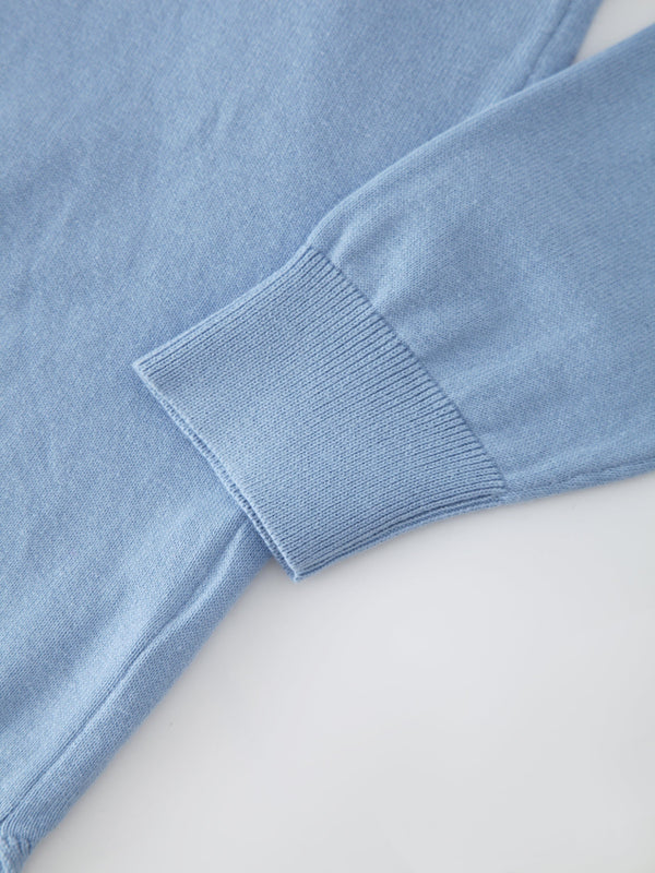 Oversized Lightweight Sweater-Light Blue