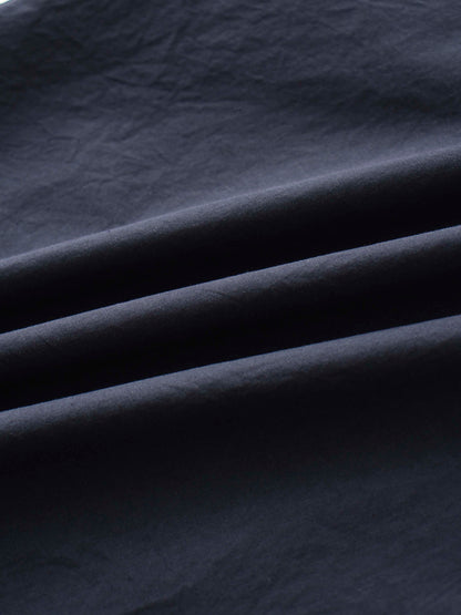 Asymmetrical Ruffle Blouse-Navy