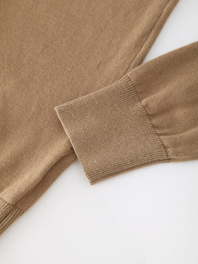Suéter con parte superior de malla-Bronceado
