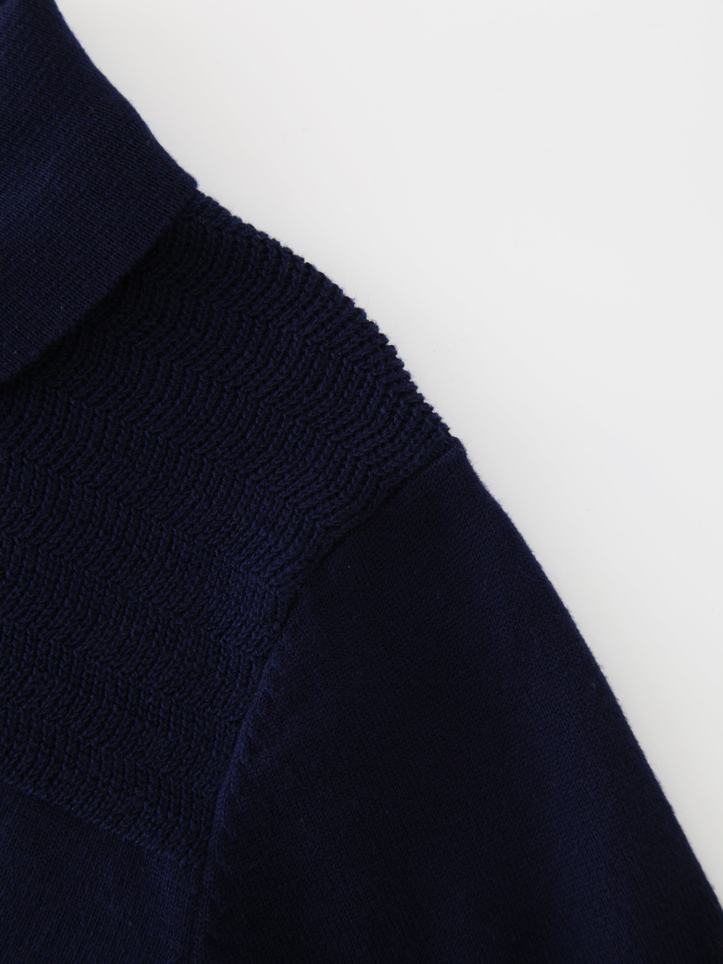 Mesh Top Sweater-Navy