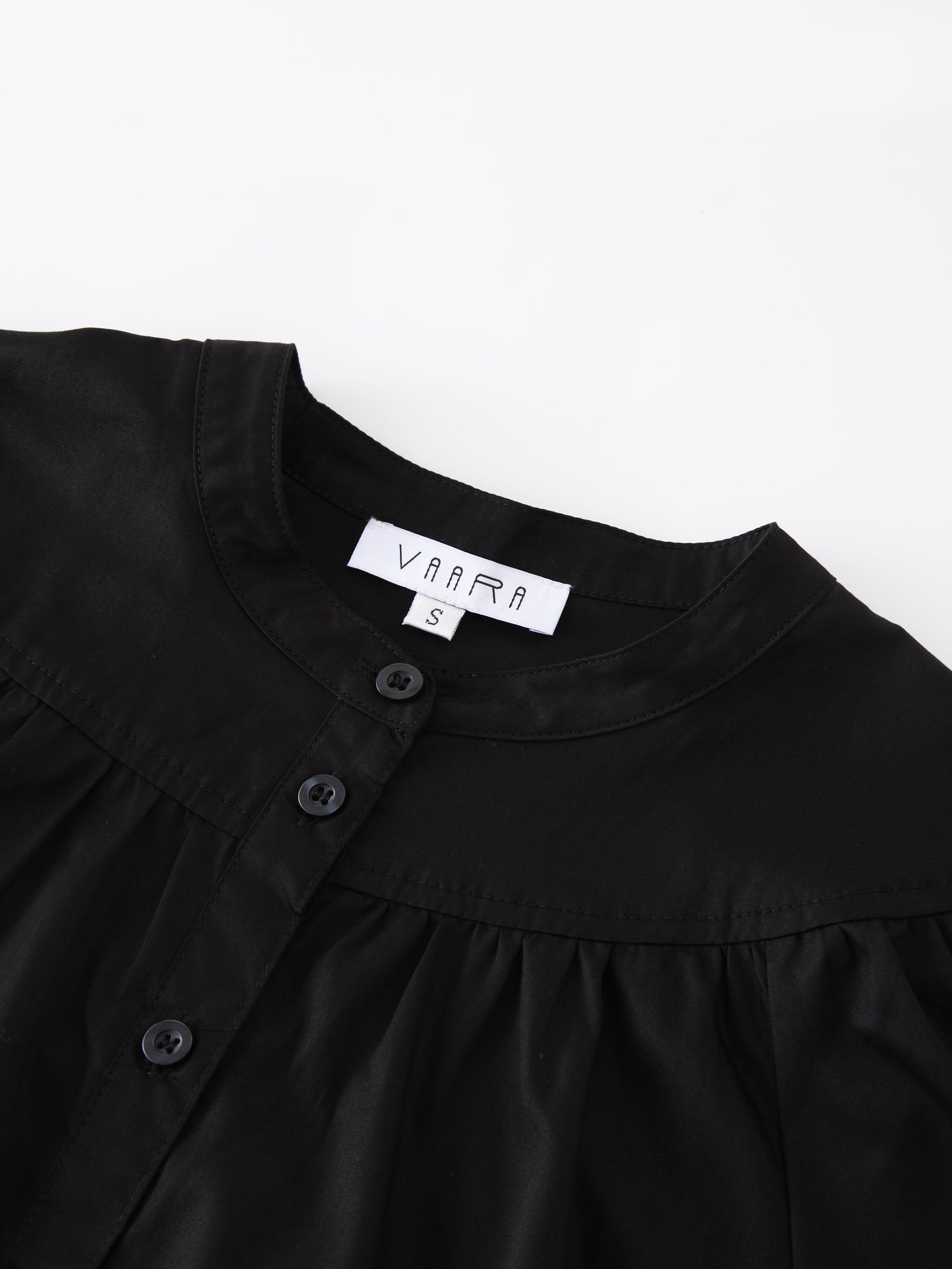 Blusa fruncida-Negro