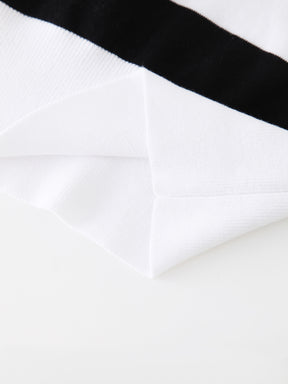 Jersey de algodón a rayas-Negro