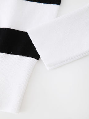 Jersey de algodón a rayas-Negro