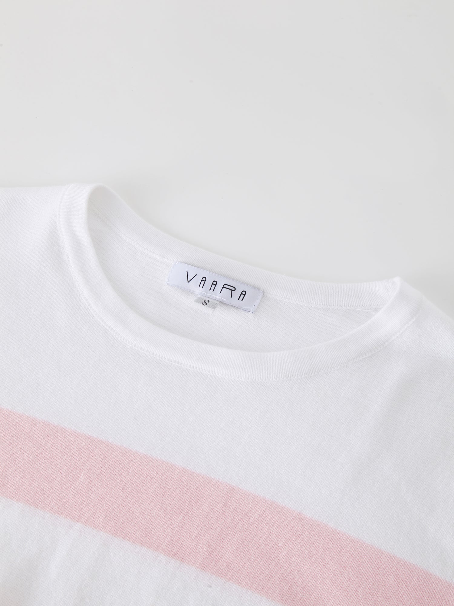 Striped Cotton Sweater-Light Pink