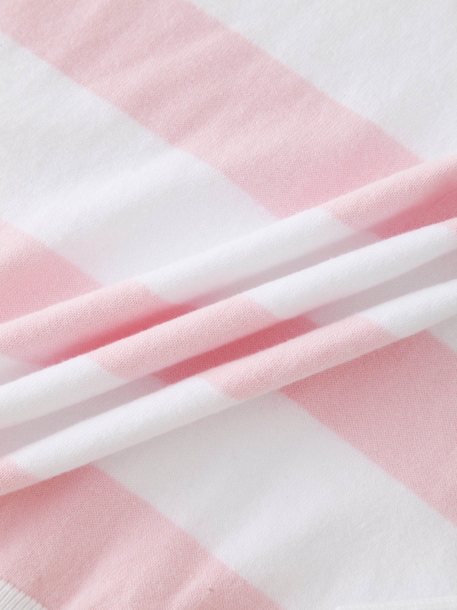 Striped Cotton Sweater-Light Pink