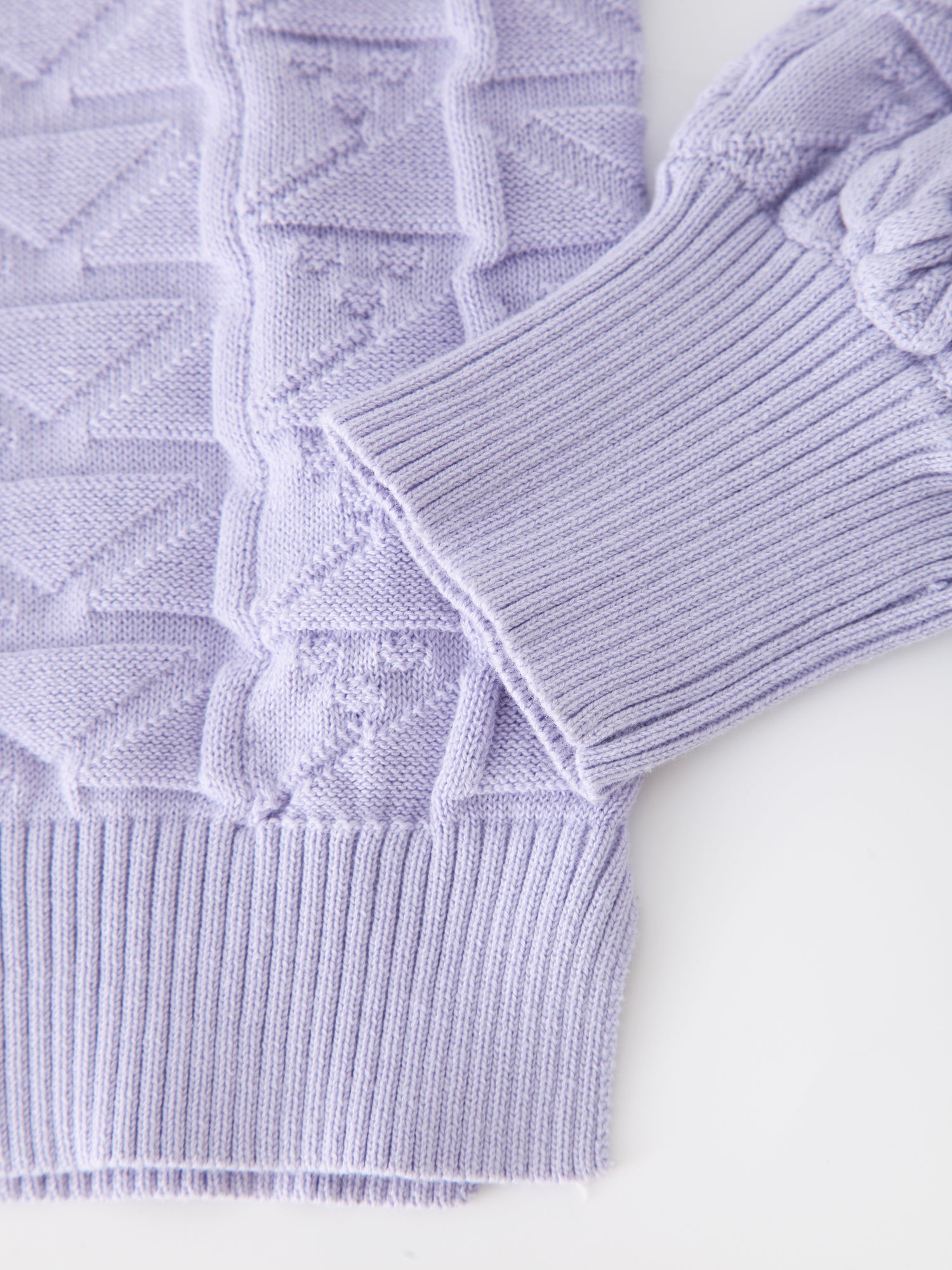 Cross Stitch Sweater-Lavender