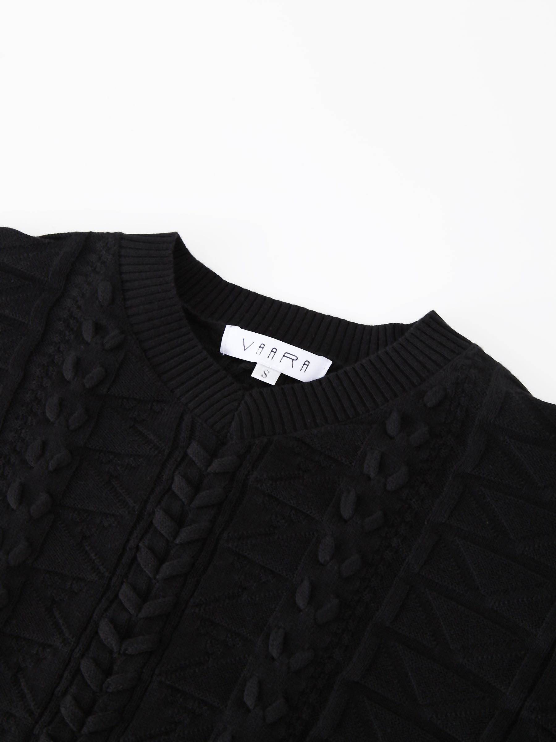 Cross Stitch Sweater-Black