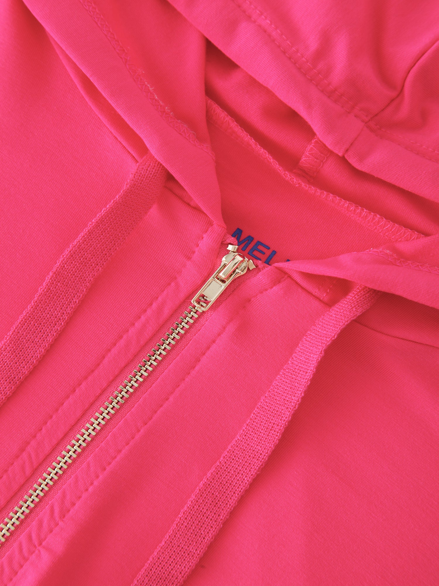 ZIP UP HOODIE-BOLD PINK