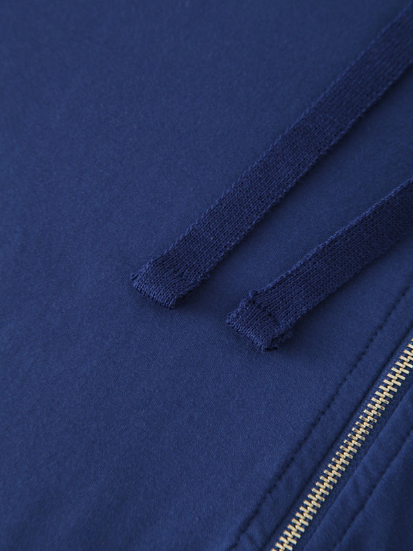 ZIP UP HOODIE-NAVY