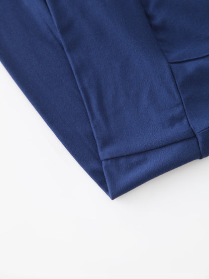 ZIP UP HOODIE-NAVY