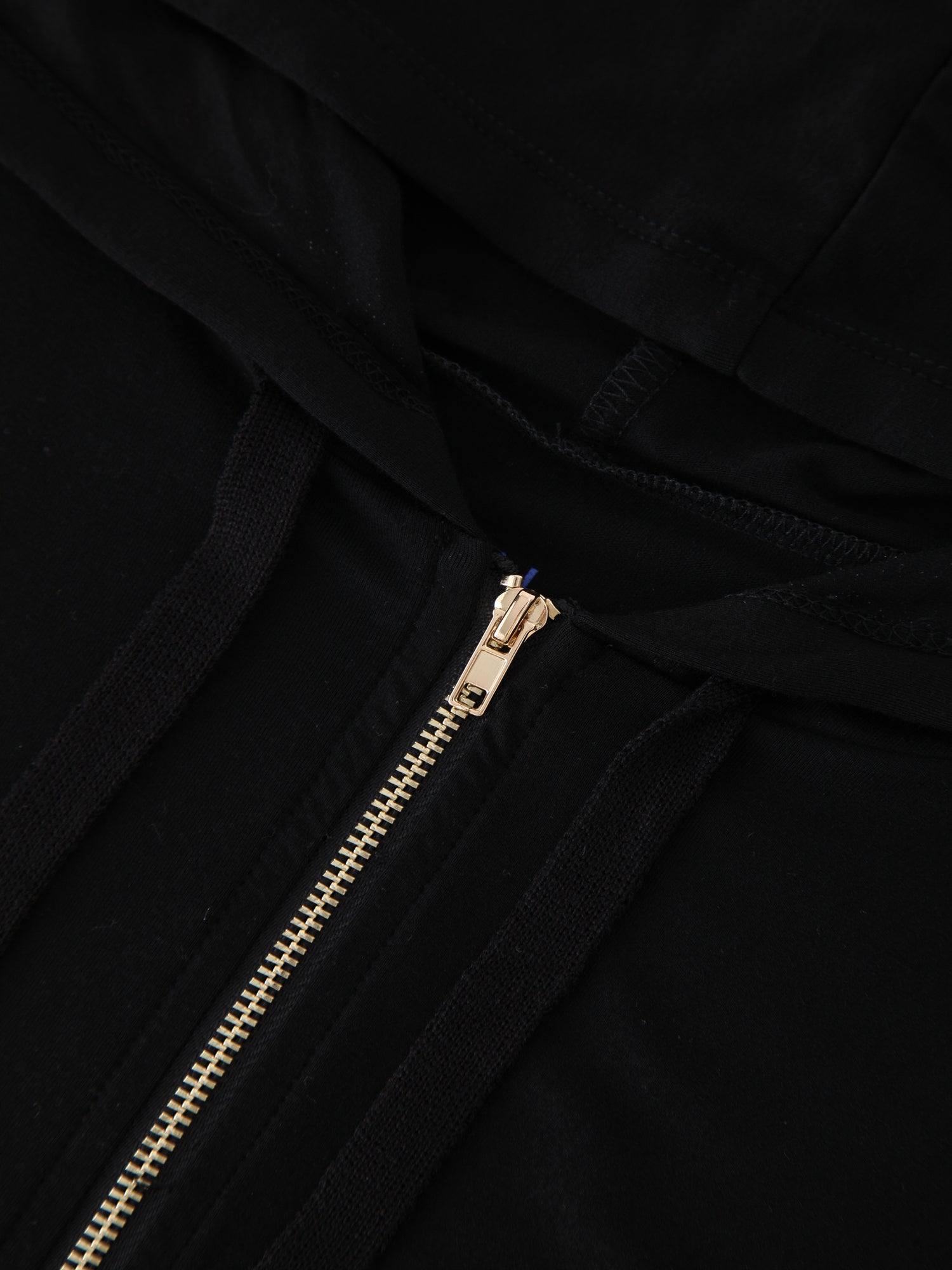 ZIP UP HOODIE-BLACK