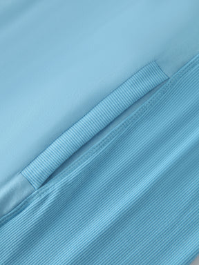 CREW NECK POCKET TEE DRESS 52"-SKY BLUE