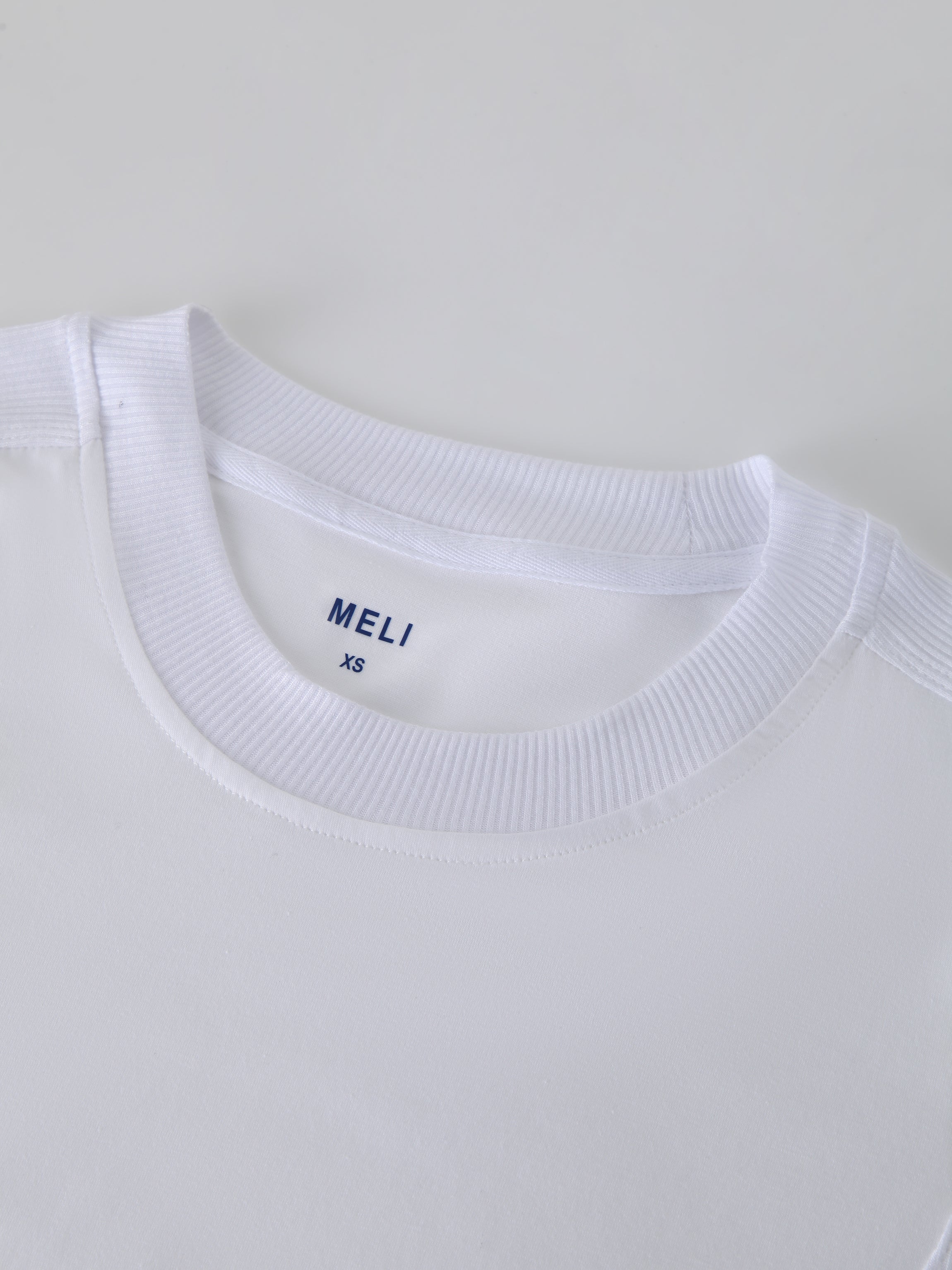 CREW NECK POCKET TEE DRESS 41&quot;-WHITE