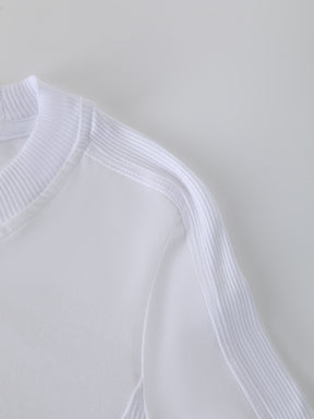 CREW NECK POCKET TEE DRESS 52"-WHITE