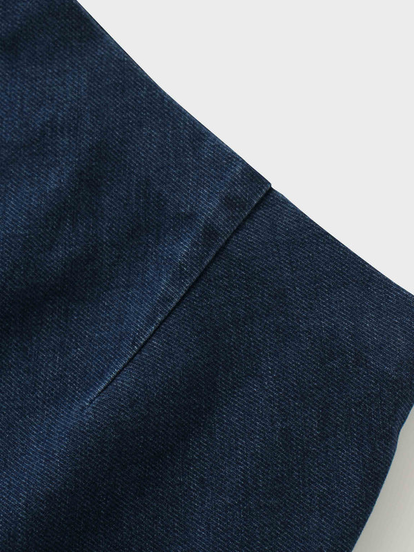 Classic Denim Skirt 35"-Dark Blue