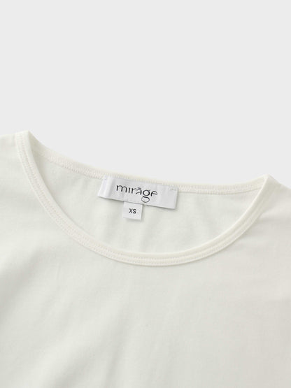 Pleat Front Button Down Dress-White