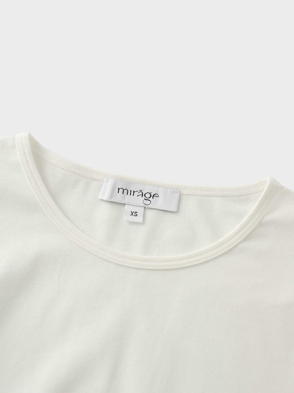 Pleat Front Button Down Dress-White