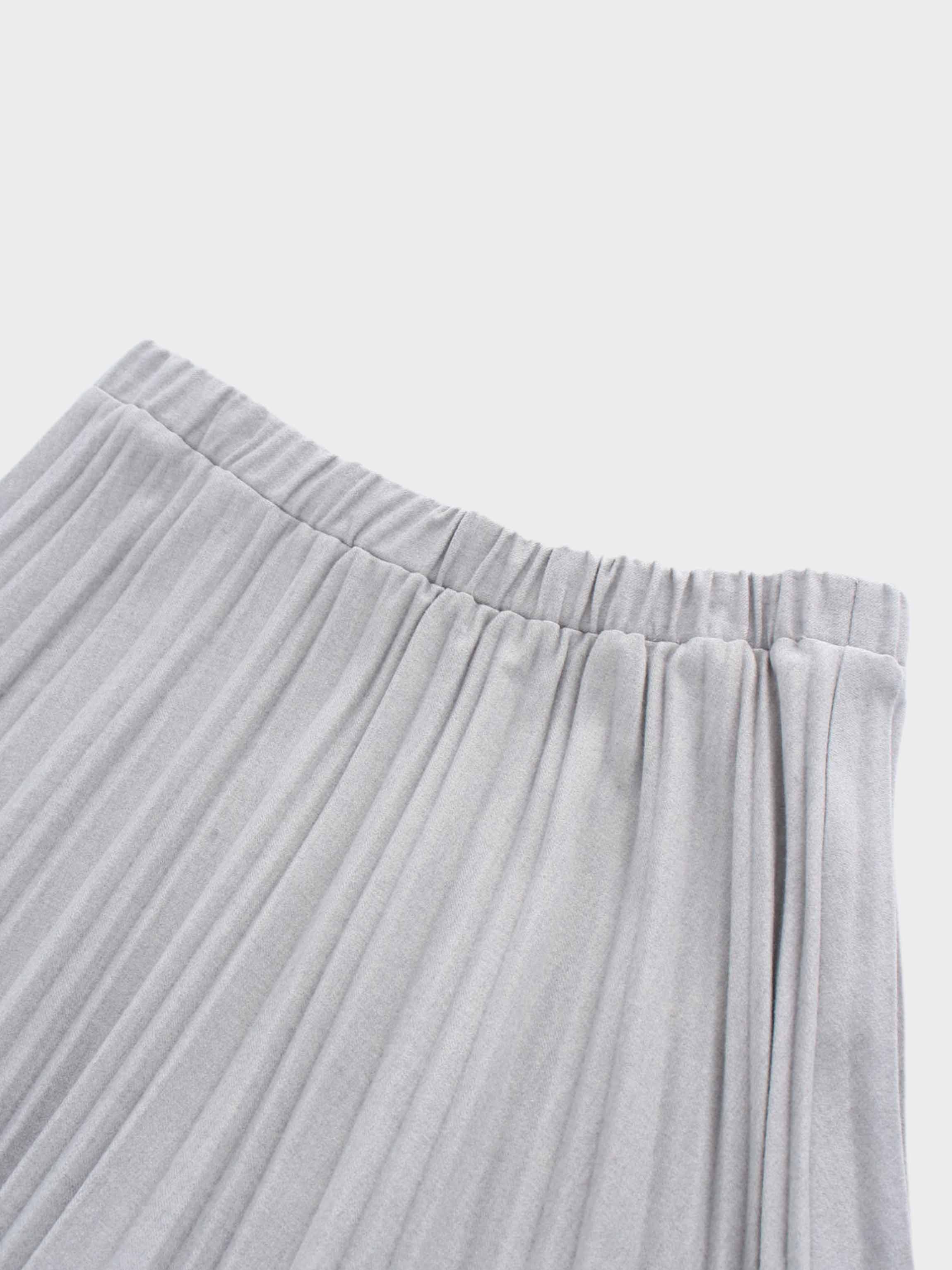 Pale grey pleated skirt hotsell