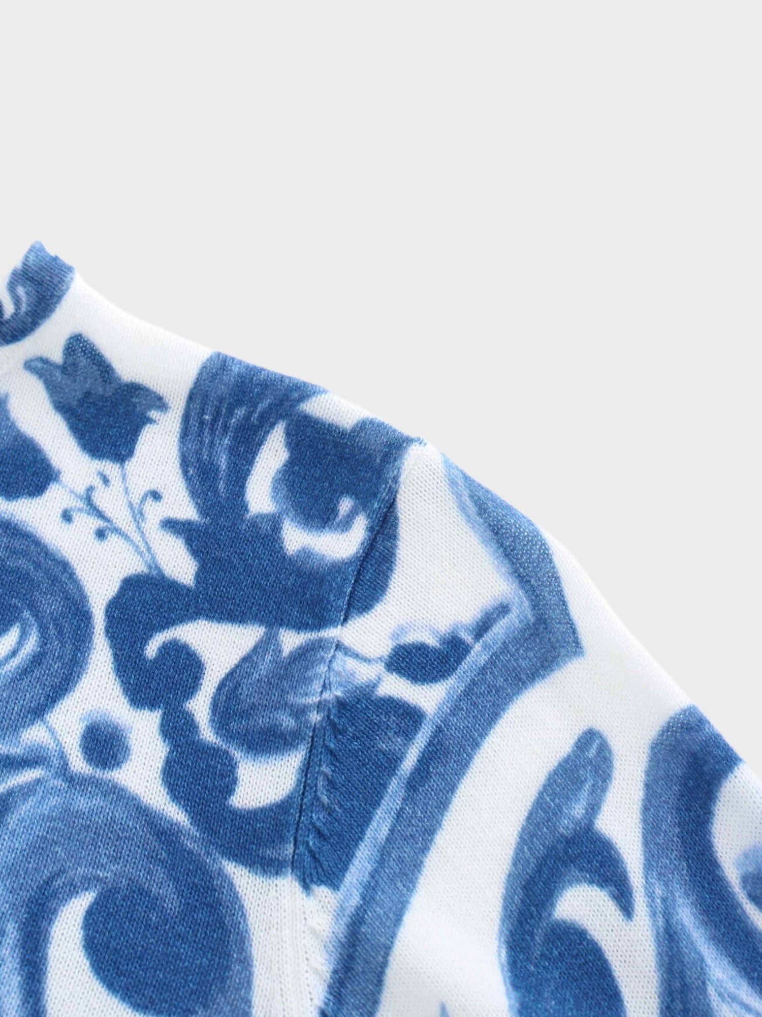 Printed Sweater-Blue Picasso