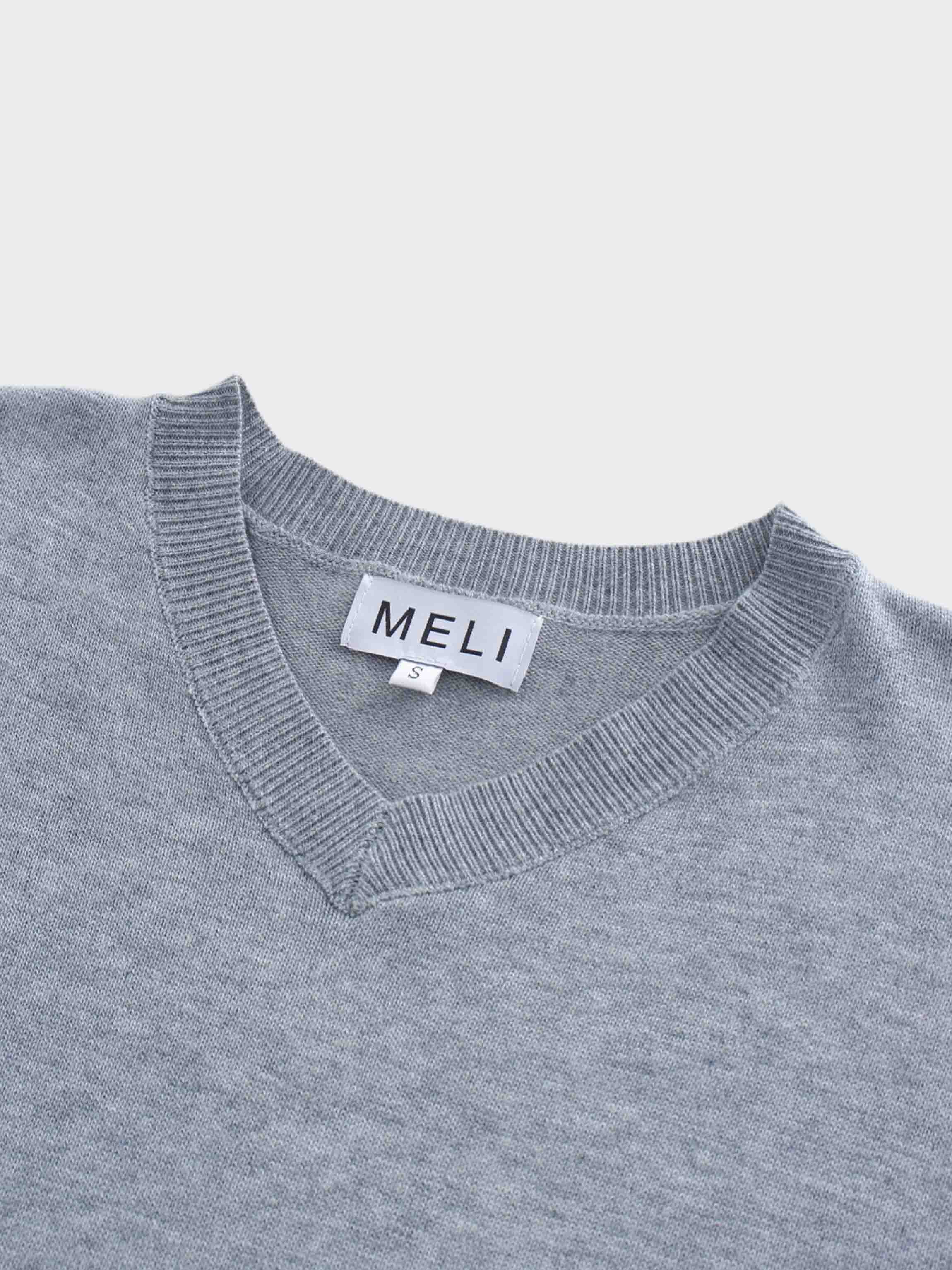 Side Zipper Sweater-Grey