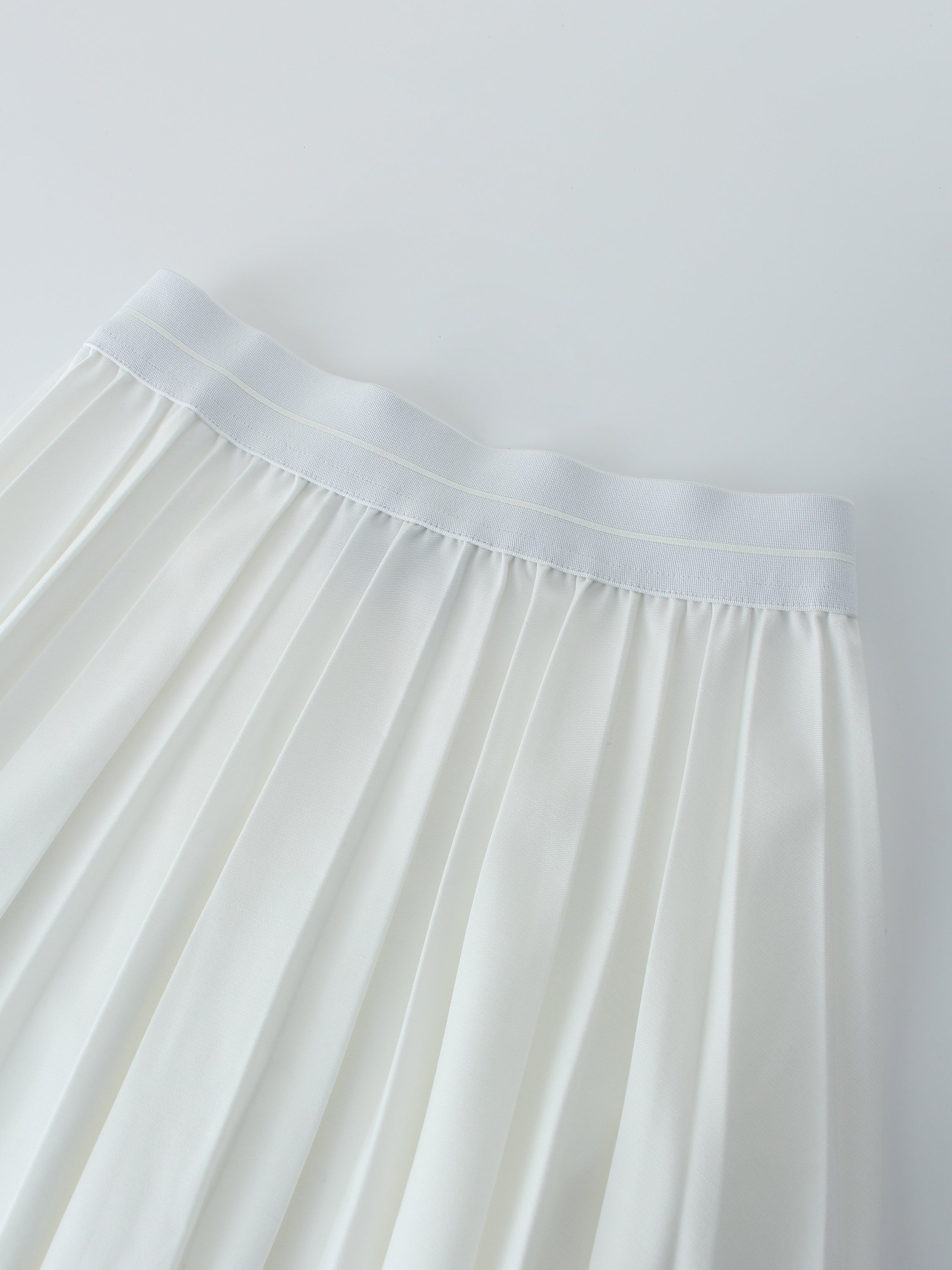 PLEATED SKIRT 24&quot;-WHITE