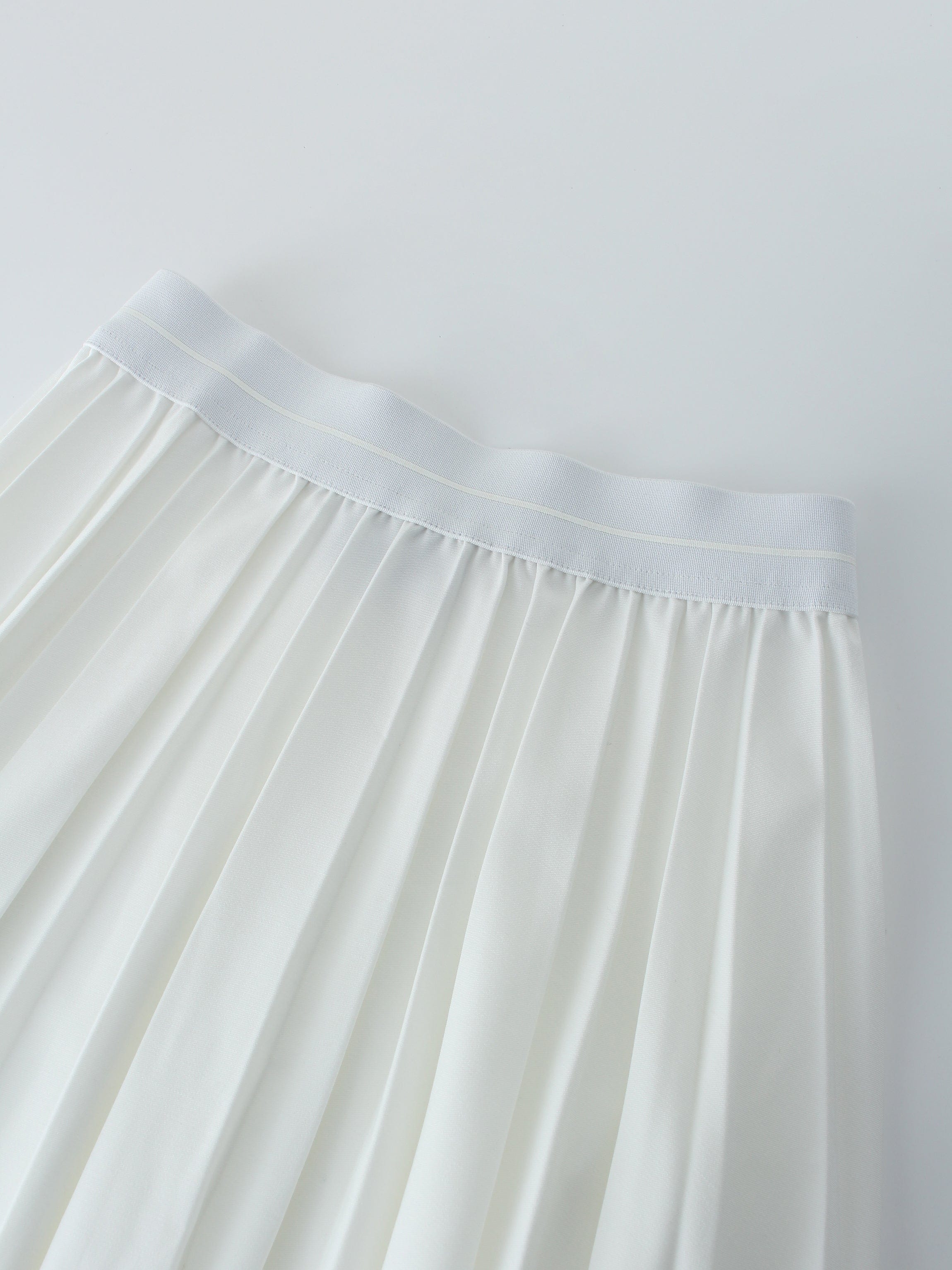 PLEATED SKIRT 27&quot;- WHITE