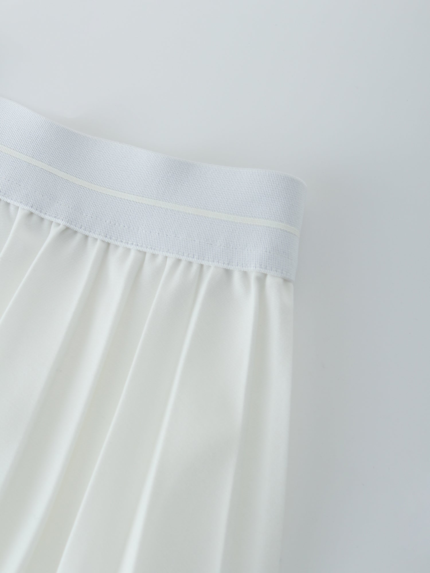 PLEATED SKIRT 37&quot;-PURE WHITE