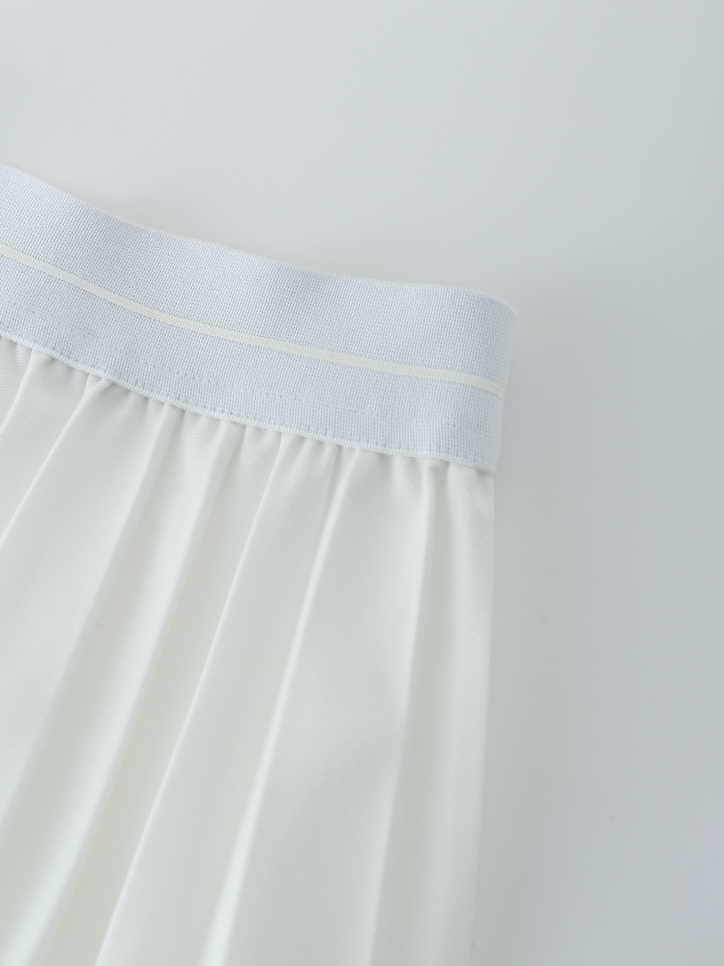 PLEATED SKIRT 37&quot;-PURE WHITE