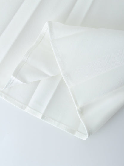 PLEATED SKIRT 37"- WHITE