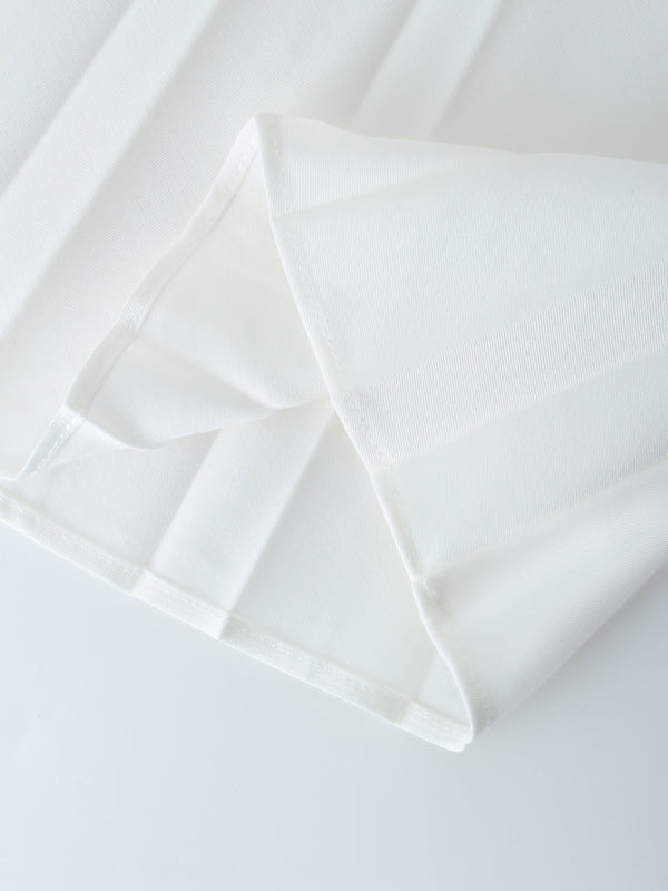 PLEATED SKIRT 37"- WHITE