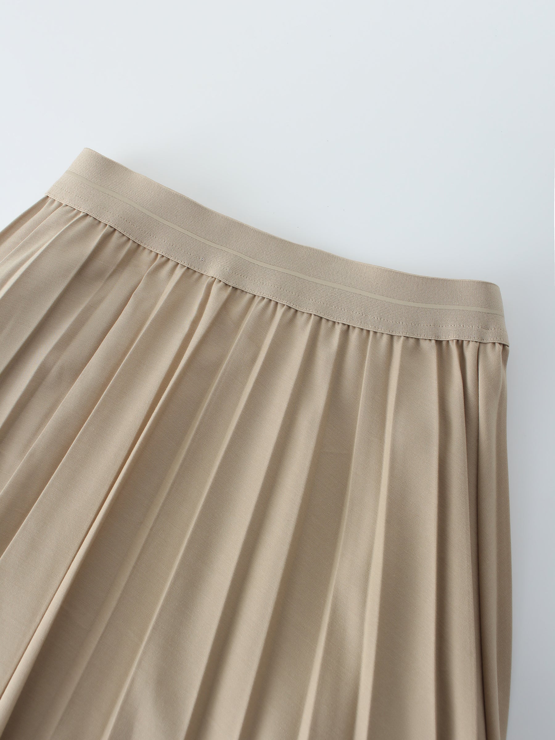 Pleated Skirt 37"-Medium Tan