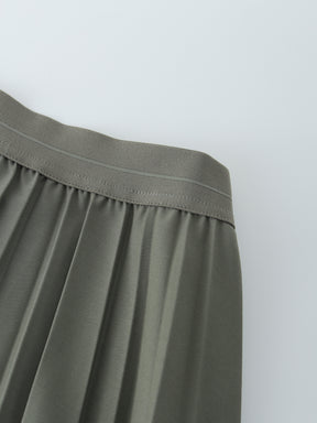 Pleated Skirt 37"-Clay