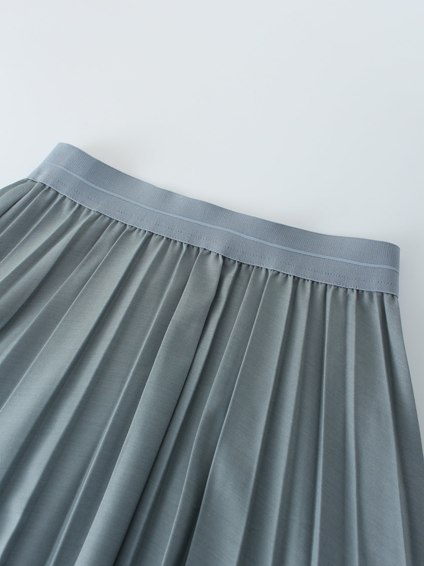 Pleated Skirt 37"-Slate Blue