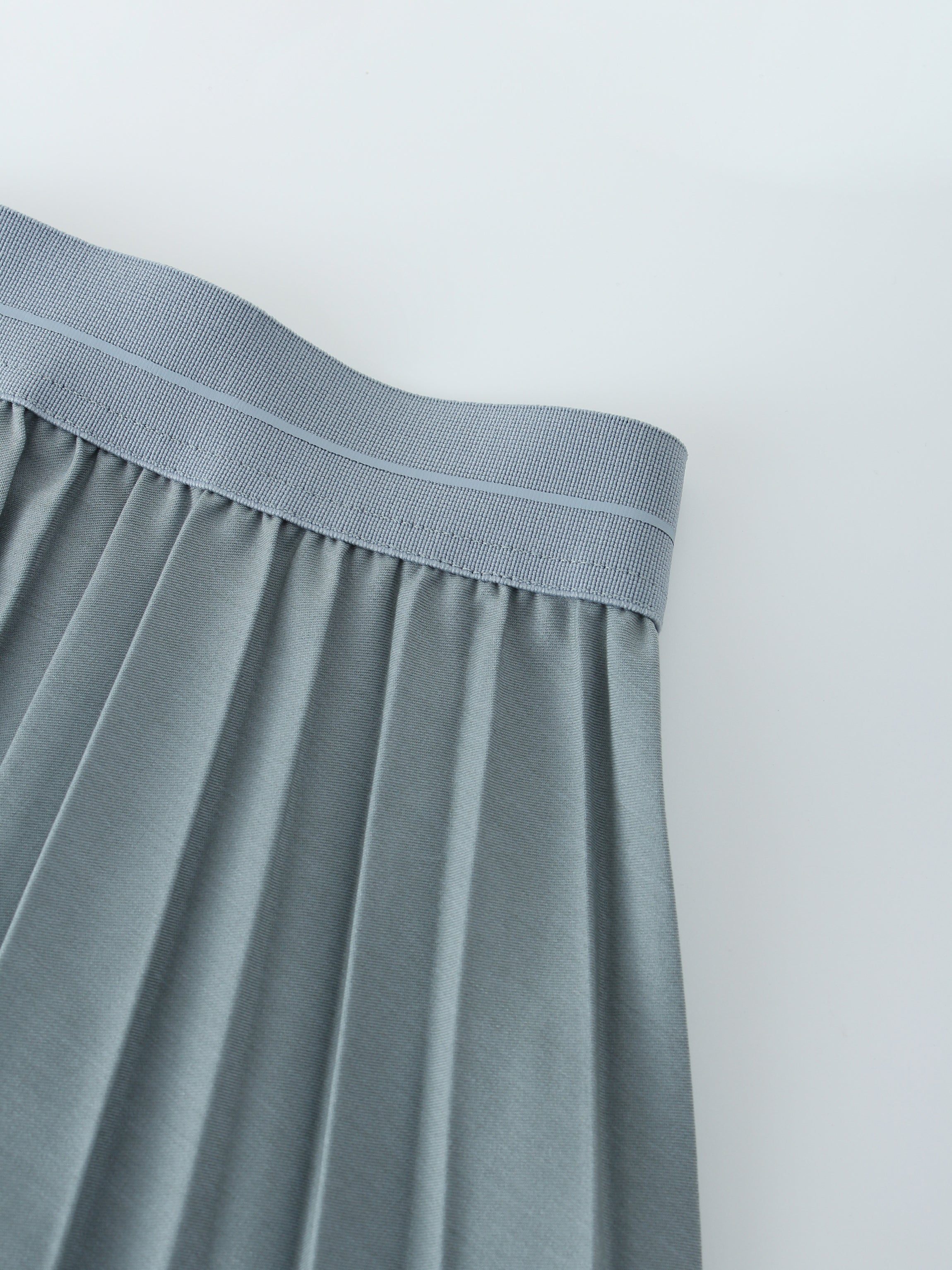 Pleated Skirt 37&quot;-Slate Blue