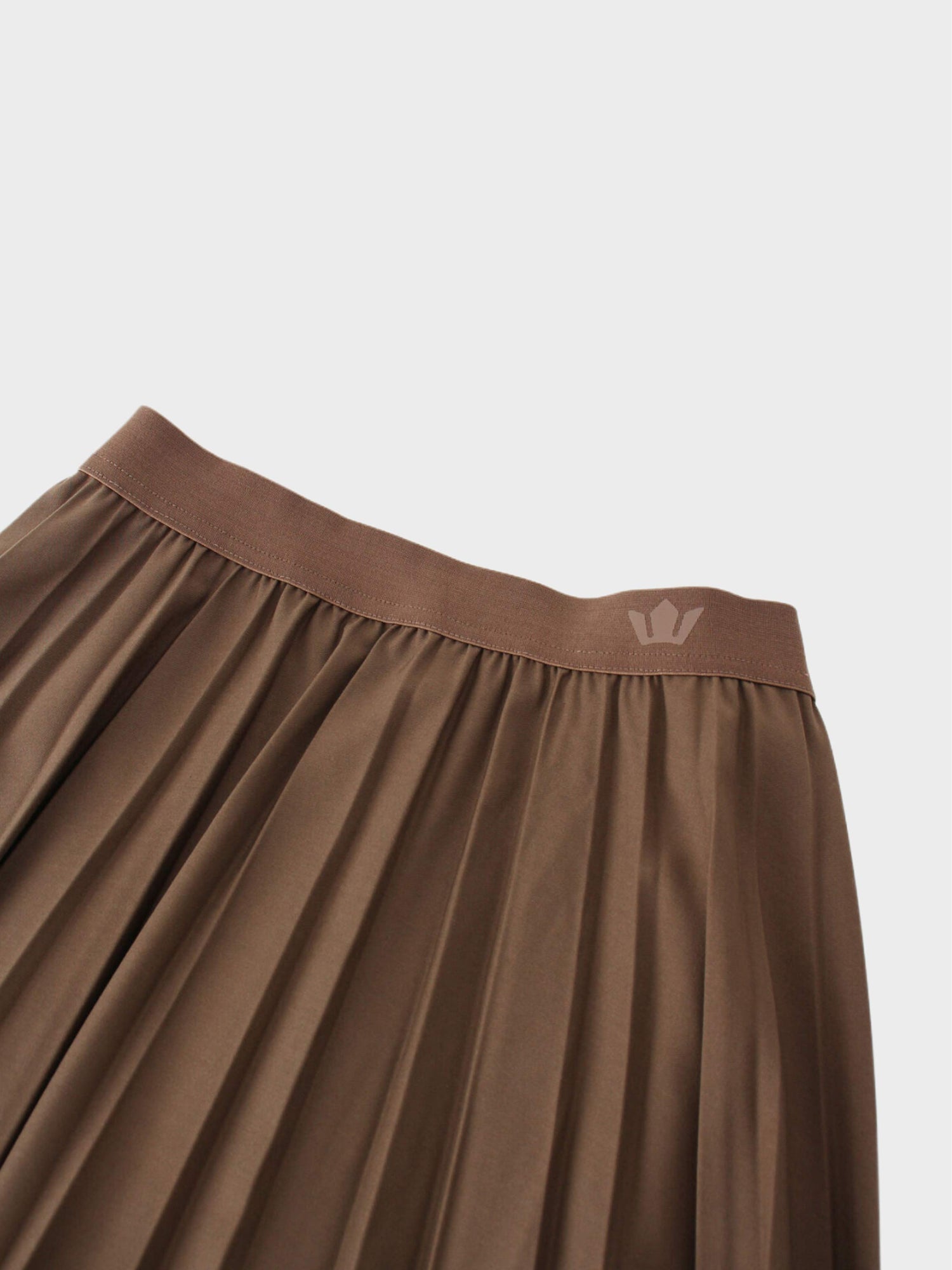 Pleated Skirt 37&quot;-Brown