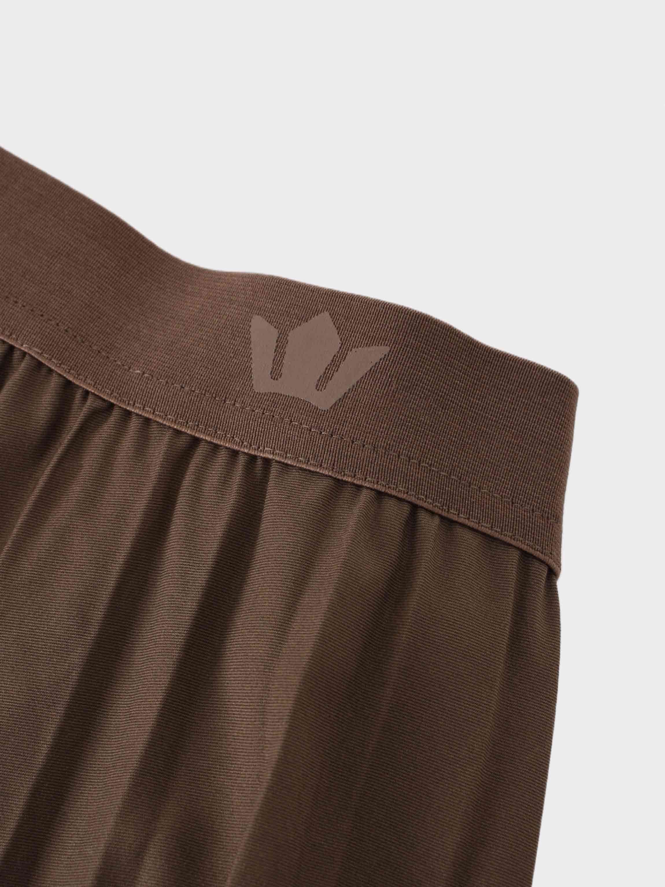 Pleated Skirt 35&quot;-Brown