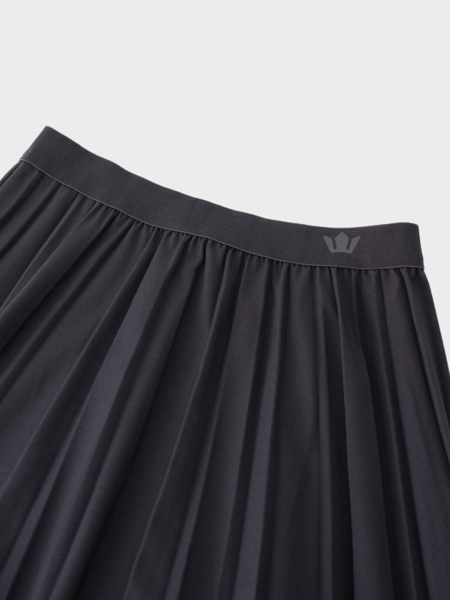 Pleated Skirt 37&quot;-Dark Grey